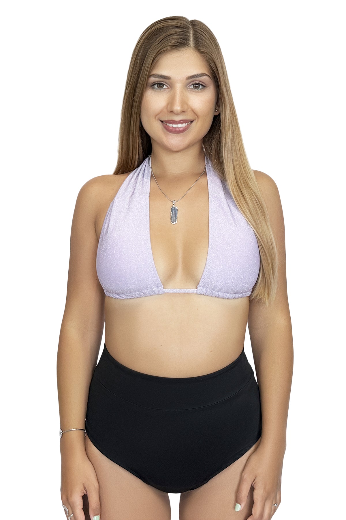 Bikini menstrual SHAPEFIT negro puesto - efecto moldeador - ECOREINA