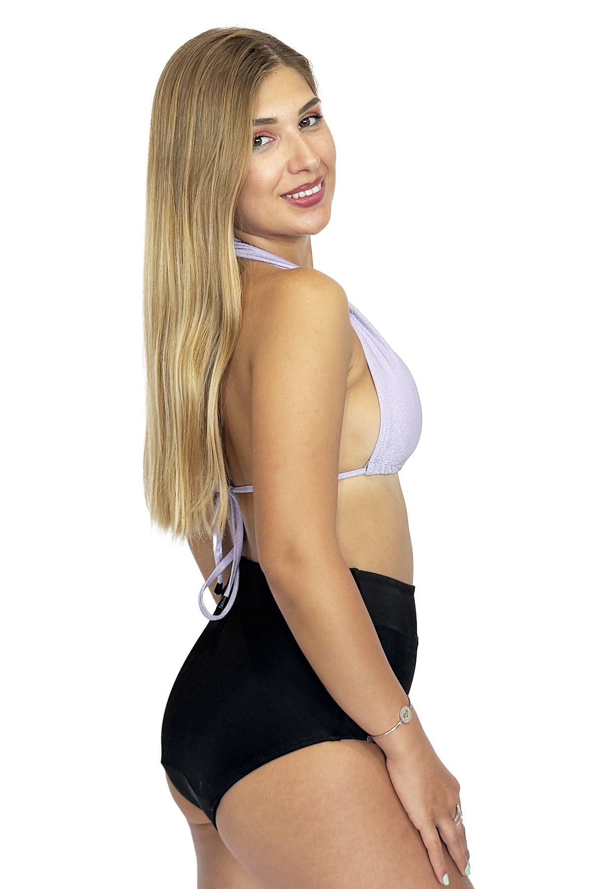 Braga Bikini Menstrual Tiro Alto Shapefit color negro - ECOREINA