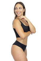 Braga Menstrual Brasileña Sin Costura RAW color negro - ECOREINA