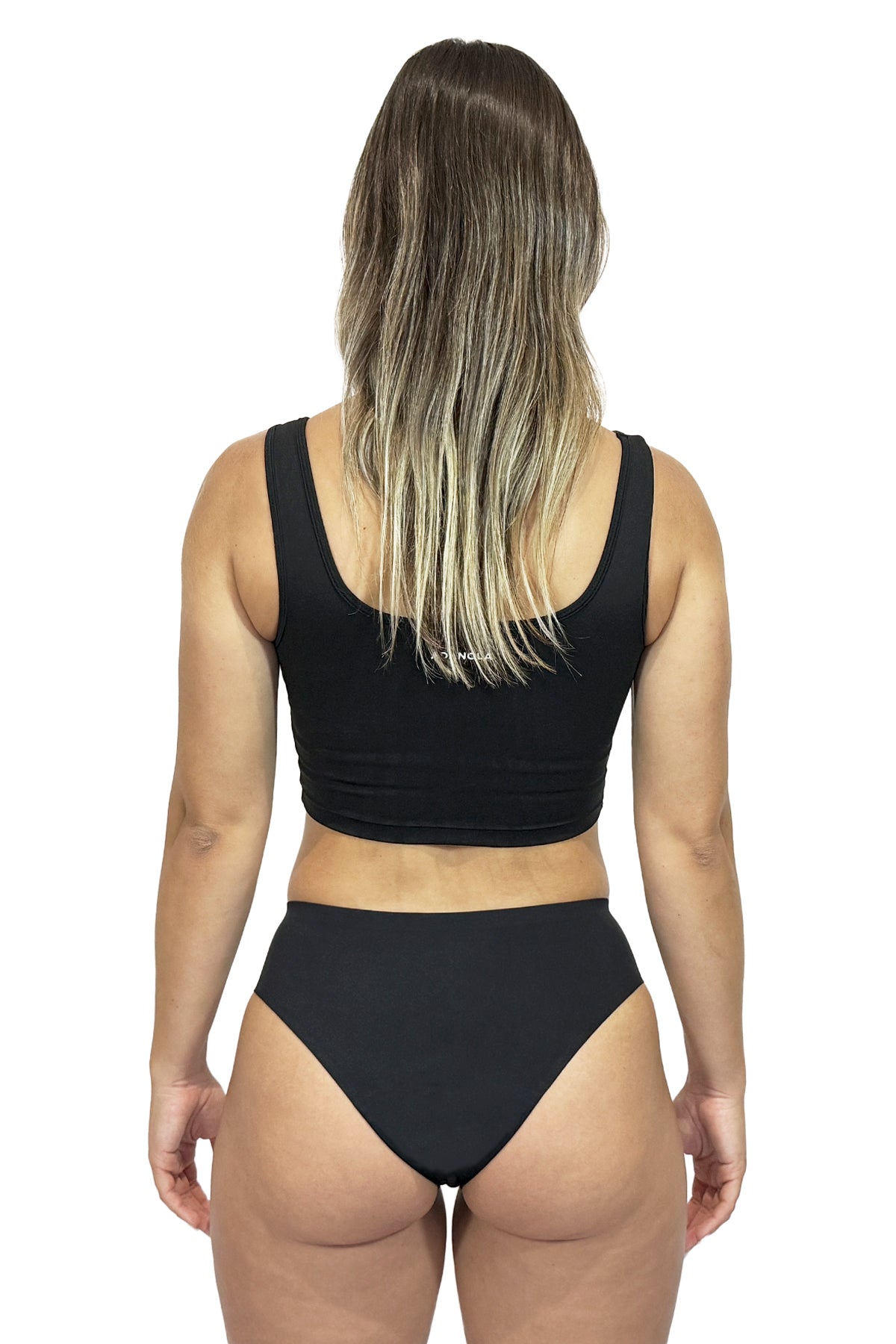 Braga Menstrual Brasileña Sin Costura RAW color negro - ECOREINA