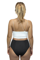 Braga menstrual sin costuras e invisible de tiro medio DAILY negra - vista trasera - ECOREINA