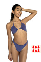 Conjunto bikini menstrual para niñas Glow azul cielo - ECOREINA